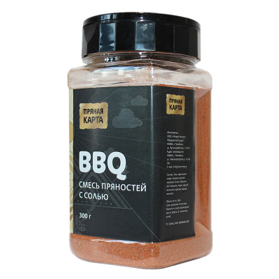 BBQ смесь пряностей с солью (Банка ПЭТ 350 мл с крышкой-дозатором)