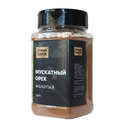 Мускатный орех молотый (Банка ПЭТ 350 мл с крышкой-дозатором)